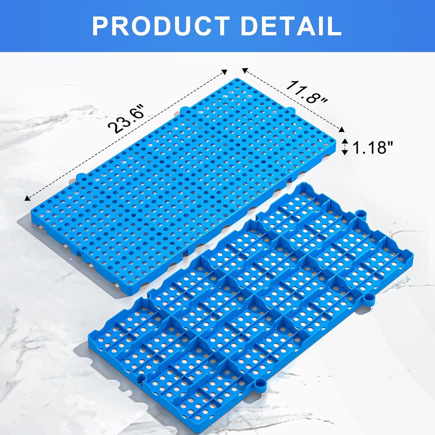 New. Plastic pallets are suitable for use in warehouses, basements, and balconies to prevent items from becoming damp.