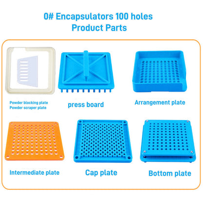Special offer in the US - 100-capsule filler, suitable for 000# capsule shells, equipped with a cleaning brush, and comes with instructions for use.