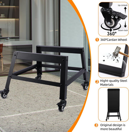 Mobile Stand for EAST OAK 30 inch Electric Smoker, Leg Extension Kit with Wheels for EAST OAK 30" Outdoor Electric Smoker, Smoker Grill Stand for Outdoor Barbecue,Black,All Steel Mobile Stand Base