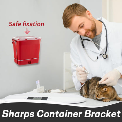 Wall Cart Sharps Bracket for 2 Gallon, Silver