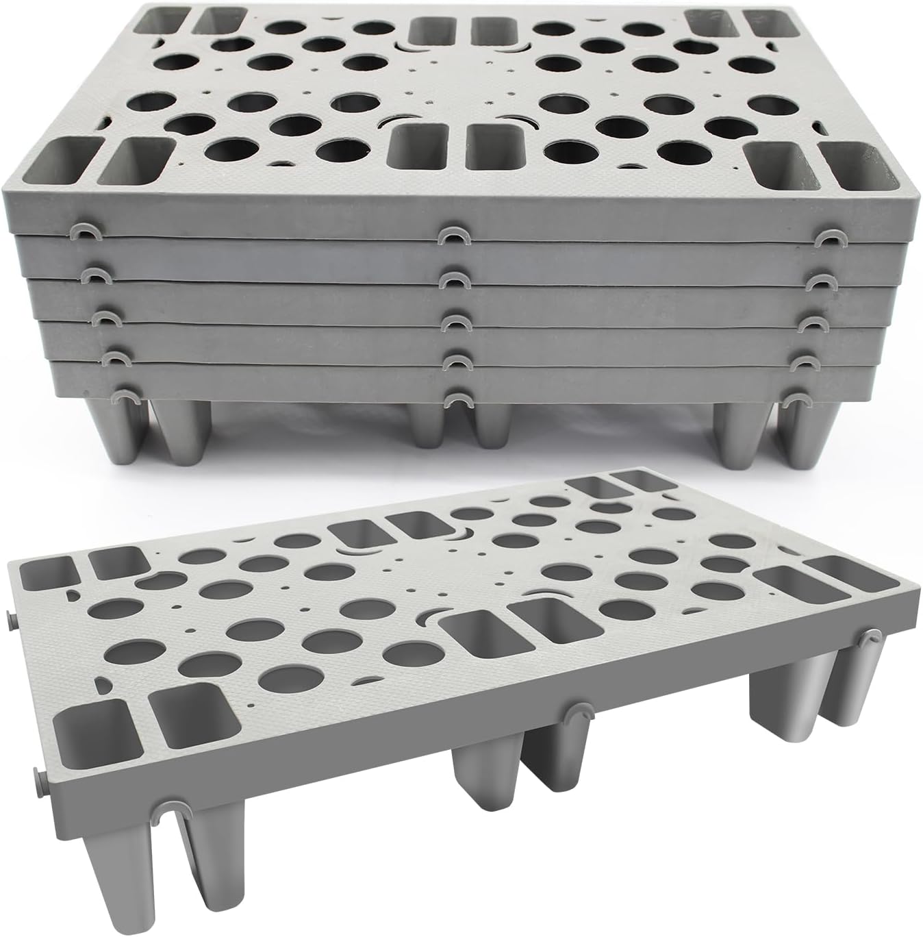 New. Plastic pallets are suitable for use in warehouses, basements, and balconies to prevent items from becoming damp.