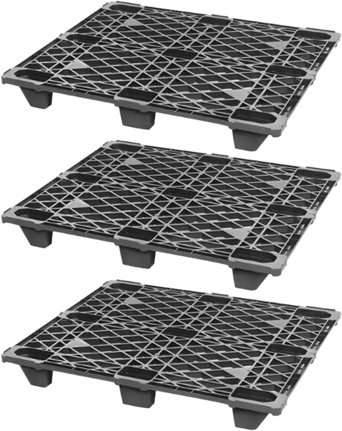 New. Plastic pallets are suitable for use in warehouses, basements, and balconies to prevent items from becoming damp.