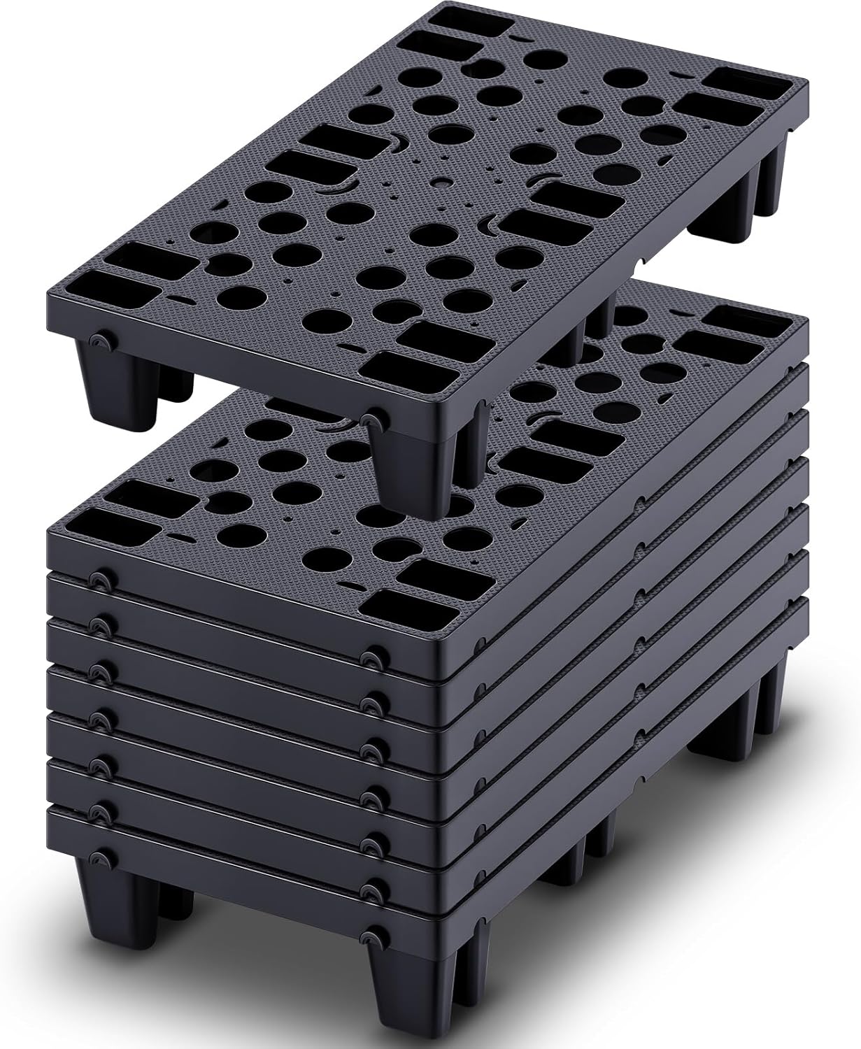 New. Plastic pallets are suitable for use in warehouses, basements, and balconies to prevent items from becoming damp.