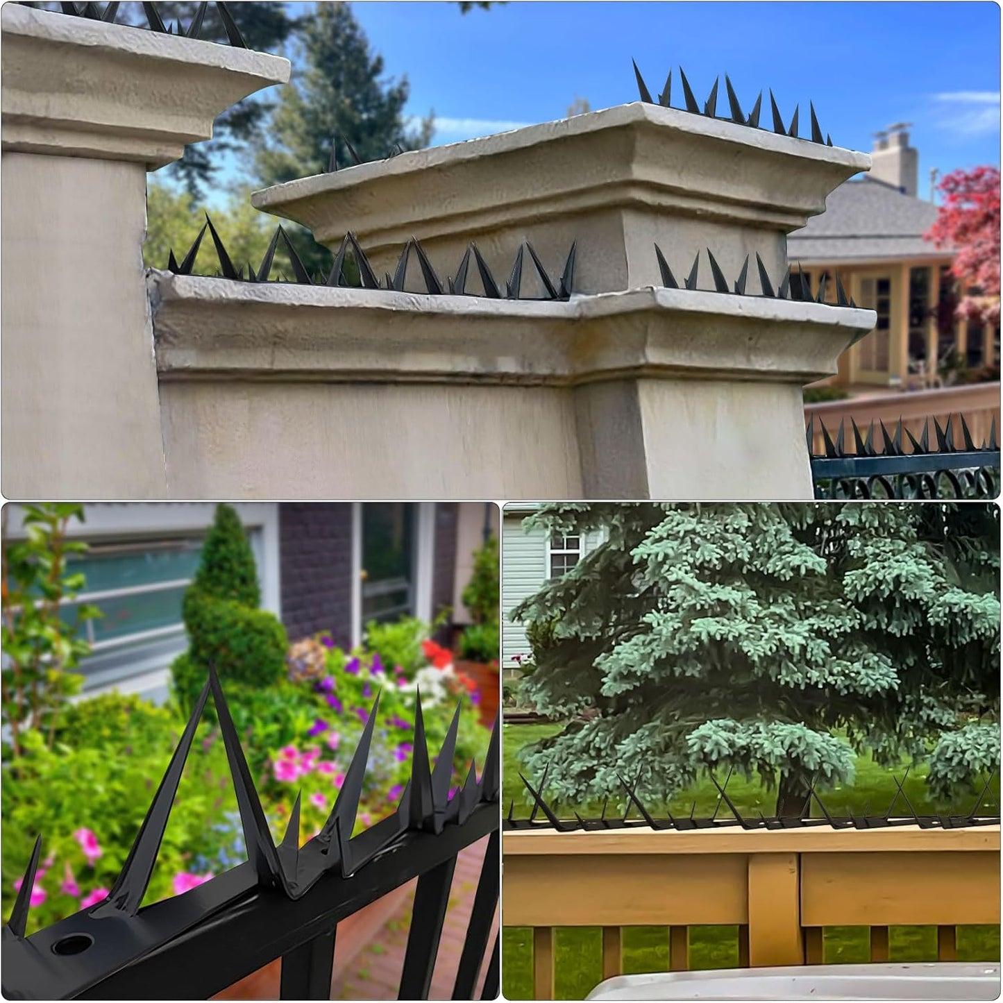 New.Fence decoration and protective spikes allow you to decorate your fence and protect your home from animals and thieves. Suitable for homes, farms, and factory protection.