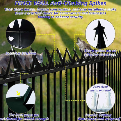 New.Fence decoration and protective spikes allow you to decorate your fence and protect your home from animals and thieves. Suitable for homes, farms, and factory protection.