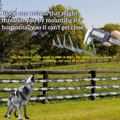 New.Fence decoration and protective spikes allow you to decorate your fence and protect your home from animals and thieves. Suitable for homes, farms, and factory protection.